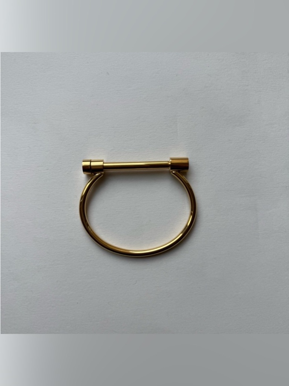 Gold Plated Stainless Steel Bar Cuff Bracelet Tarnish Resistant Minimalist